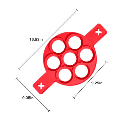 Pancake-Form aus Silikon, 7-in-1 Pfannkuchen-Maker, Antihaft und Hitzebeständig