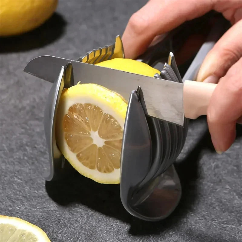 Multifunktionale Handclip Tomatensnijder aus Edelstahl – Citroensnijder und Fruchtschneider für die Küche
