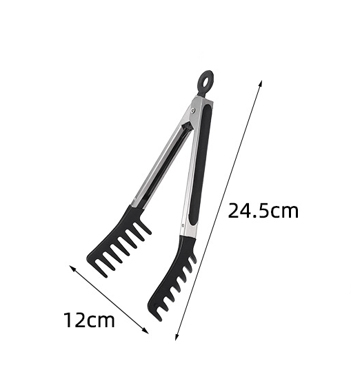 Spaghettitang Silikon Nudelclip mit Edelstahlgriff – Pasta Scoop und Eiwit Separator, Ideal für Küchenutensilien
