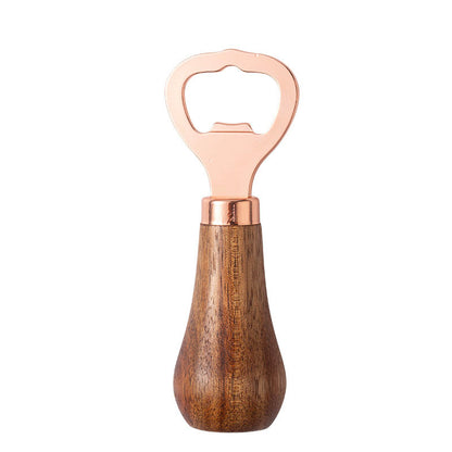 Personalisierbarer Bierflaschenöffner aus Edelstahl mit Holzgriff, 2 Stück – Küchenutensil, ideales Geschenk