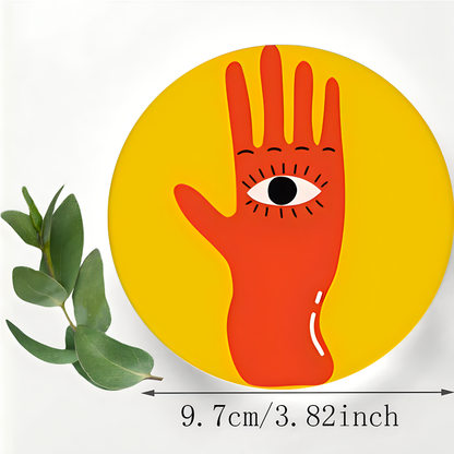 6 Stück Acryl Untersetzer im Picasso-Stil, Getränkeuntersetzer für Tassen und Becher, 9,7 cm