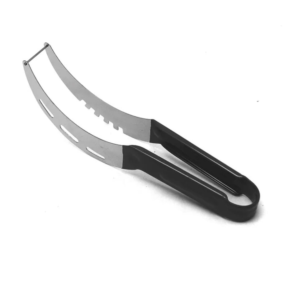 Multifunktionales Obst Schneidemesser aus Edelstahl – Obsthalter und Schneidemesser in Einem, Ergonomischer Griff, 20 cm