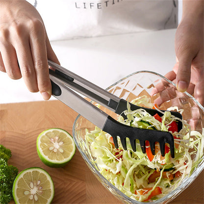 Spaghettitang Silikon Nudelclip mit Edelstahlgriff – Pasta Scoop und Eiwit Separator, Ideal für Küchenutensilien