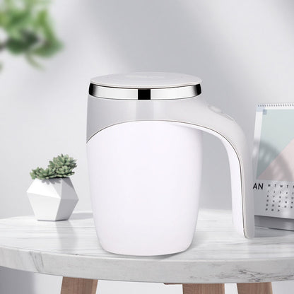 Automatischer Rührbecher – Selbstumrührender Edelstahl-Becher, 400 ml, Ideal für Kaffee und Proteinshakes