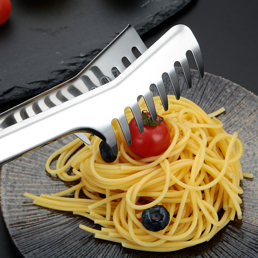 Spaghetti Zange Set, 2-teilig, Edelstahl Pasta-Servierwerkzeug für Küche und Restaurant