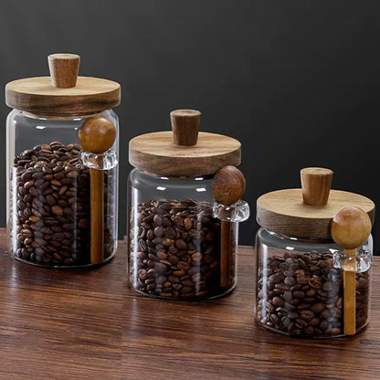 Glas Aufbewahrungsbehälter Rund mit Deckel – 400ml, 600ml, 900ml, Luftdicht für Küche, Kaffee und Tee