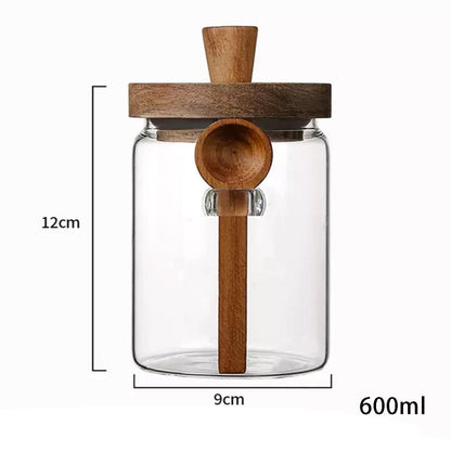 Glas Aufbewahrungsbehälter Rund mit Deckel – 400ml, 600ml, 900ml, Luftdicht für Küche, Kaffee und Tee