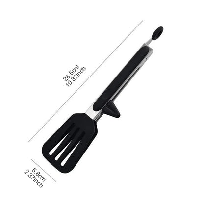 9-Zoll Edelstahl Silikon Küchenzange, Antihaft Grillszange, BBQ, Salat, Brot, Küchenaccessoires