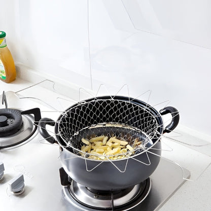 Multifunktionaler faltbarer Frittierkorb aus Edelstahl – Perfekt für Küche und Frittieren