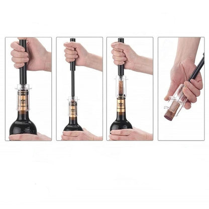 Pneumatische Flaschenöffner – Luftdruck Wijnflesopener mit ABS+PC+Edelstahl, 19,5 cm – Praktisches Küchenwerkzeug für einfache Flaschenentkorkung