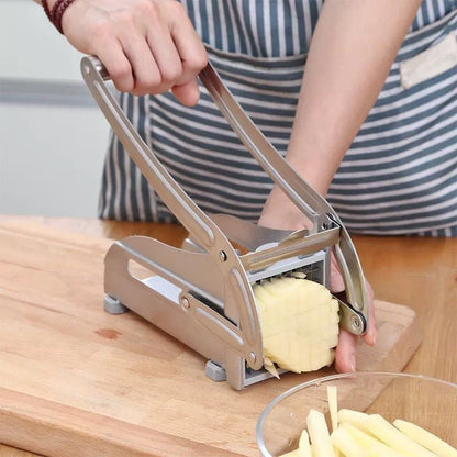 Edelstahl Kartoffelschneider – Gemüseschneider für Pommes und Gemüse, langlebig, einfach zu bedienen