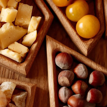 Servierplatte aus Holz mit 8 Fächern – Stilvolles Tablett für Snacks, Käse & Tapas