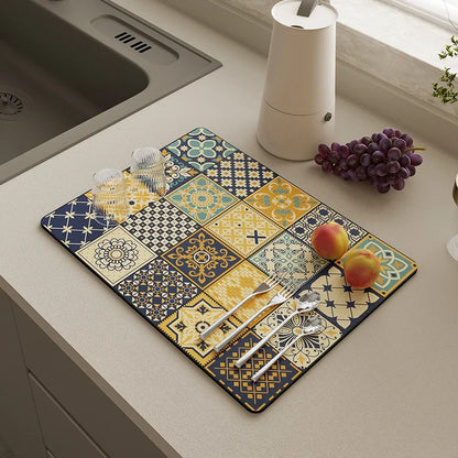 Retro Wasserablaufmatte für die Küche – 40×60 cm