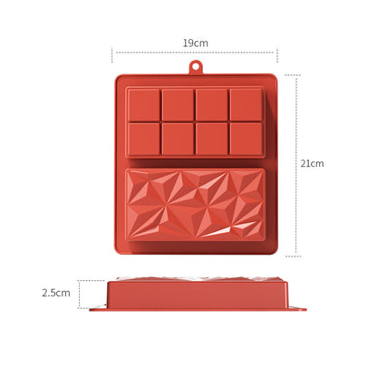 Schokoladenform Silikon, Pistazien-Schokoladentafel-Mold, Antihaft-Silikonform für große Schokoladenriegel