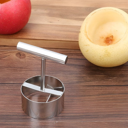 Fruchtkern- und Kernseparator aus Edelstahl, Entkerner für Äpfel und Pfirsiche, 2 Stück