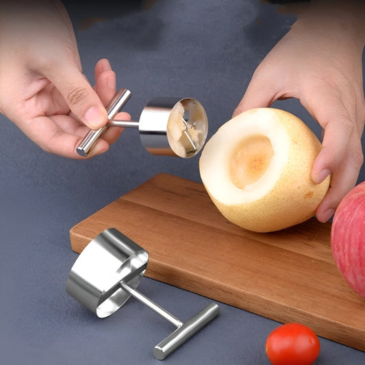 Fruchtkern- und Kernseparator aus Edelstahl, Entkerner für Äpfel und Pfirsiche, 2 Stück