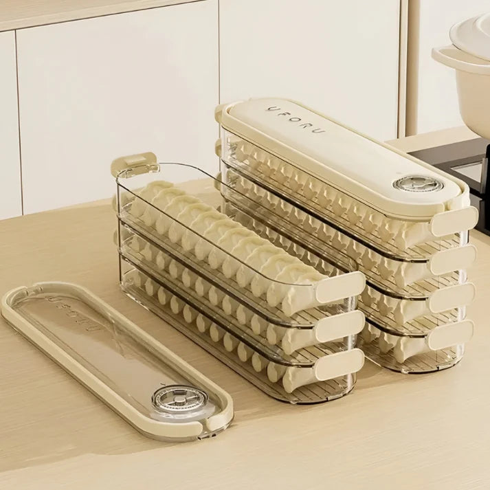 Stapelbare Aufbewahrungsbox für Kühlschrank, mit Deckel für Frische, modulare Lagerung