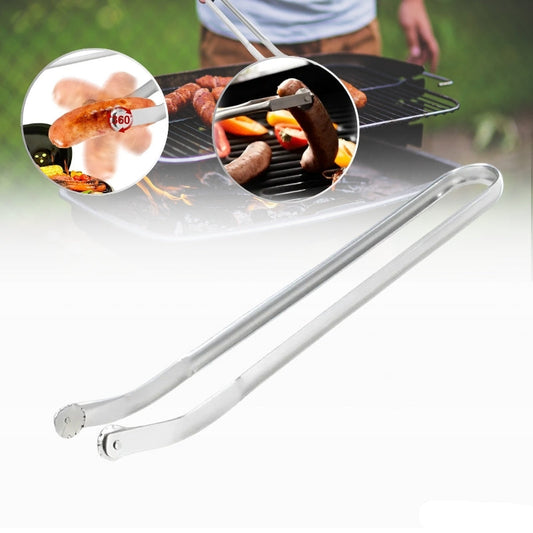 Langlebige BBQ-Würstchenzange aus Edelstahl, 38 cm, hitzebeständig, rostfrei