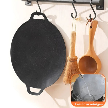 Koreanische Antihaft-Grillpfanne mit Medizinischer Steinbeschichtung – Für Gas & Induktion, 30-36 cm