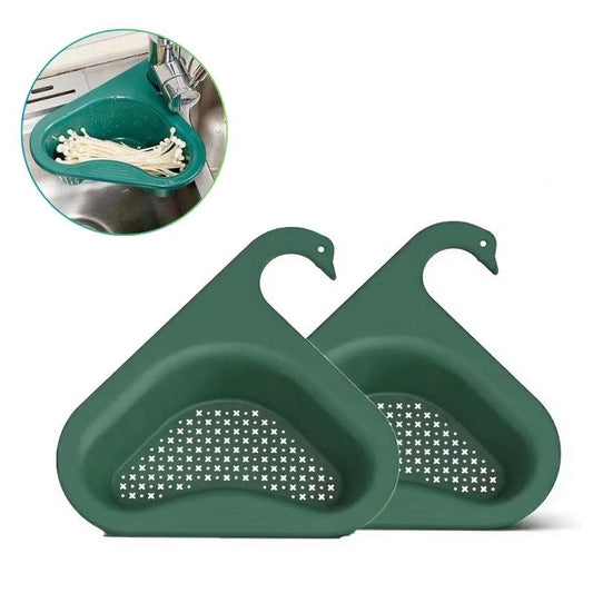 Swan Abtropfkorb – Multifunktional, Platzsparend, Anti-Verstopfungs-Design
