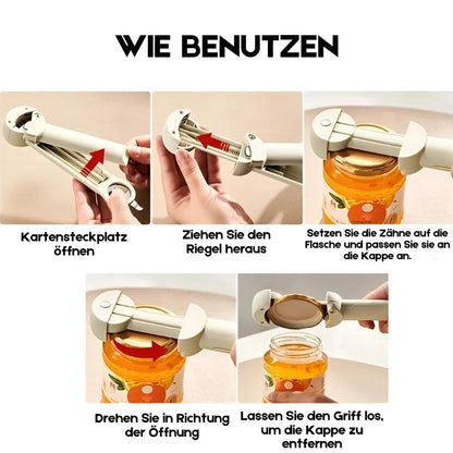 Versenkbarer Multifunktions-Flaschen- und Glasöffner, einziehbar, ergonomisch, für Dosen und Flaschen