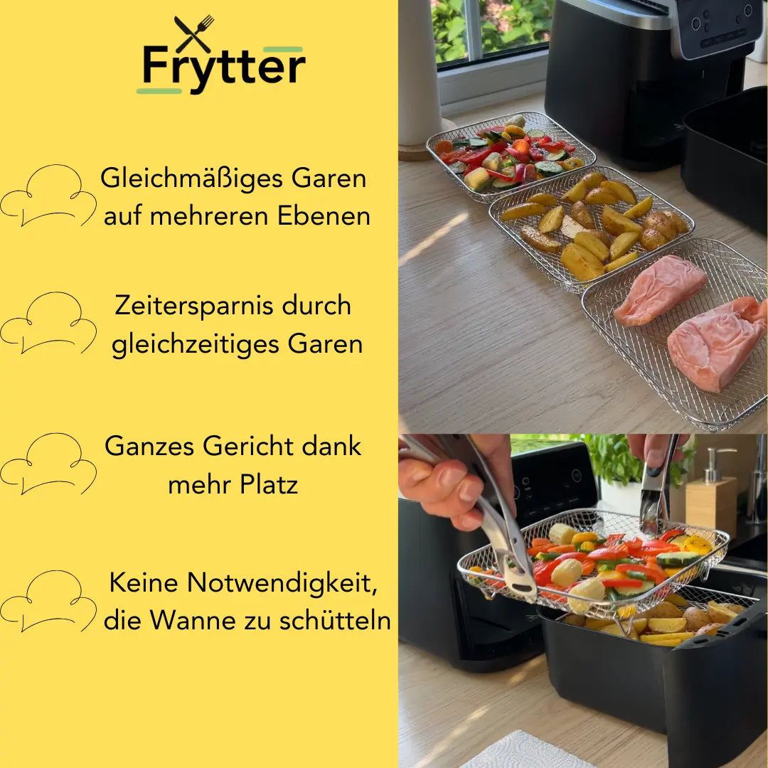 Stapelbare Körbe für Heißluftfritteusen – Mehr Platz, Perfekte Garergebnisse Mivoza Deutschland
