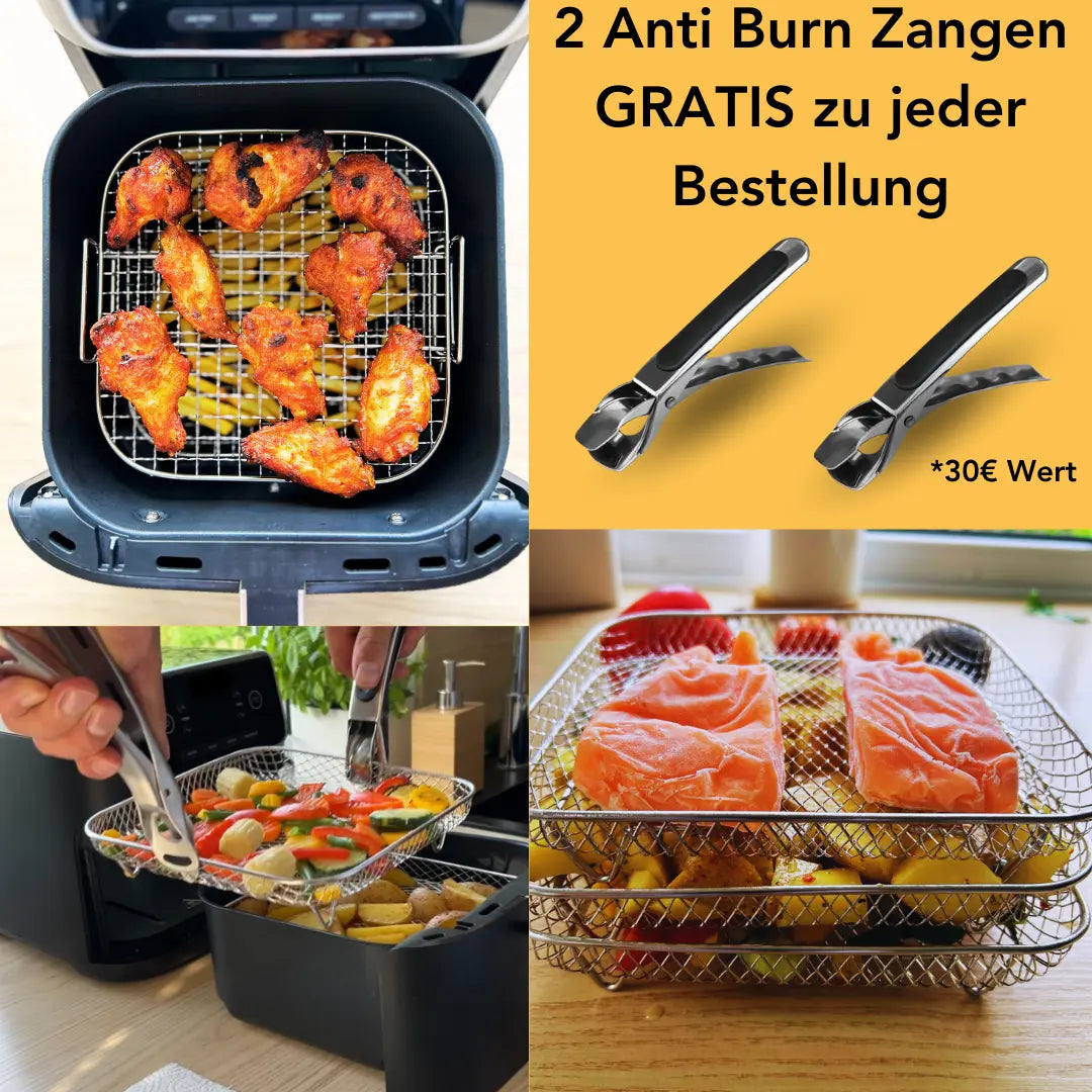 Stapelbare Körbe für Heißluftfritteusen – Mehr Platz, Perfekte Garergebnisse Mivoza Deutschland