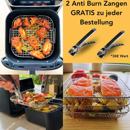 Stapelbare Körbe für Heißluftfritteusen – Mehr Platz, Perfekte Garergebnisse Mivoza Deutschland