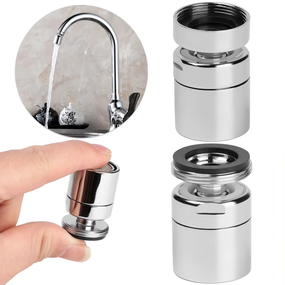 Spritzwassergeschützter Universalhahn für Küche – Wassersparend, Rostfrei, 360° Drehbar, Verhindert Spritzer