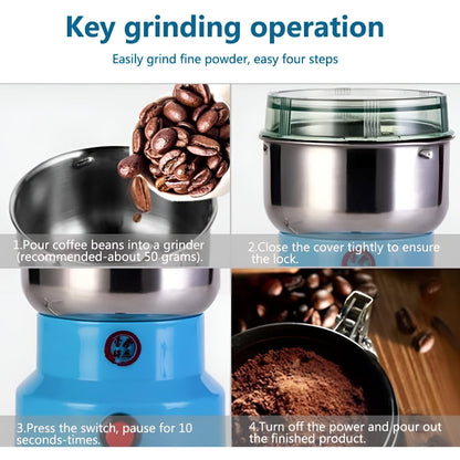 Kräuter- und Gewürzzerkleinerer für Kaffee, Nüsse &amp; Kräuter, 250W, Edelstahl, 10 Sekunden Turbo-Mahlung