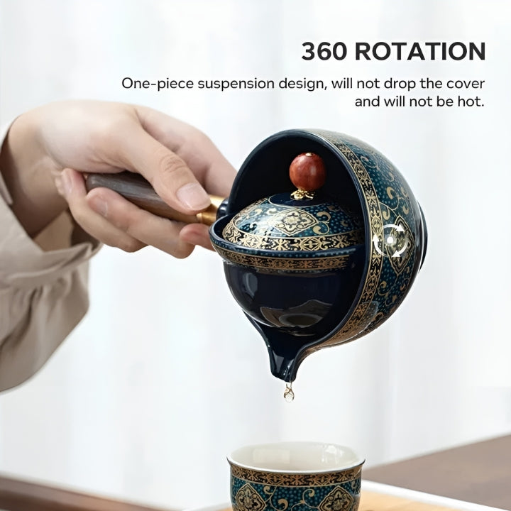 360° Keramik-Teekanne – Tropffrei & Stilvoll, 160 ml