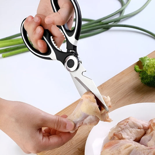 Ergonomische Küchenschere aus Edelstahl, Scharf, Vielseitig für Gemüse, Fleisch und Fisch – 9,5 x 21 cm