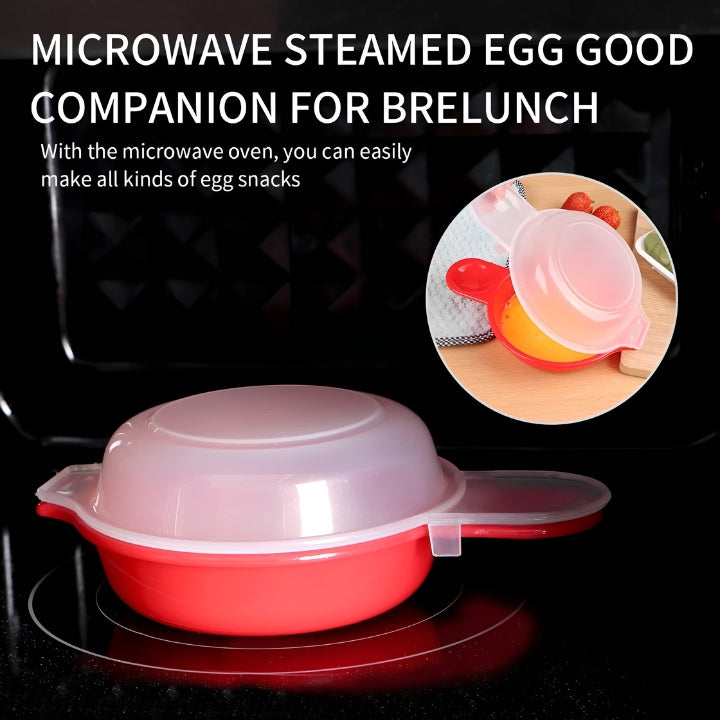 Set aus 2 Mini Eierkochern für die Mikrowelle – Schnelles Frühstück ohne Aufwand