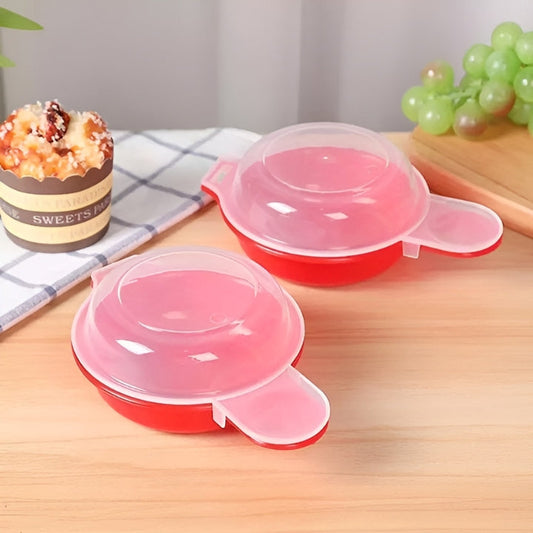 Set aus 2 Mini Eierkochern für die Mikrowelle – Schnelles Frühstück ohne Aufwand