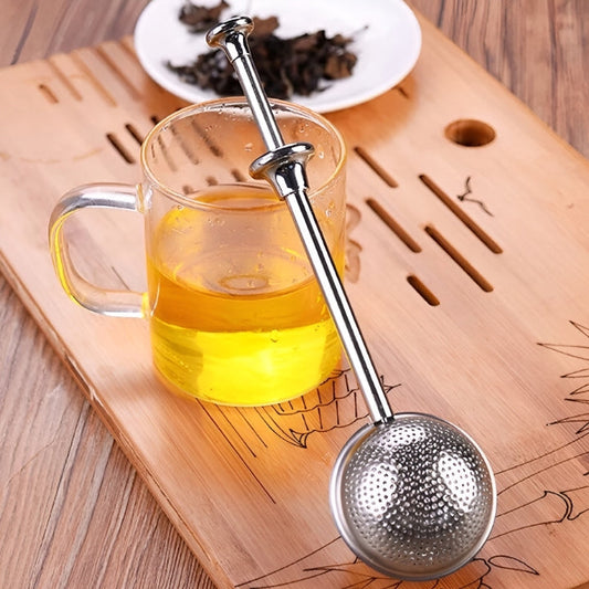 Set of 2 Teesieb, Edelstahl Teesieb mit langem Griff für perfekten Teeaufguss