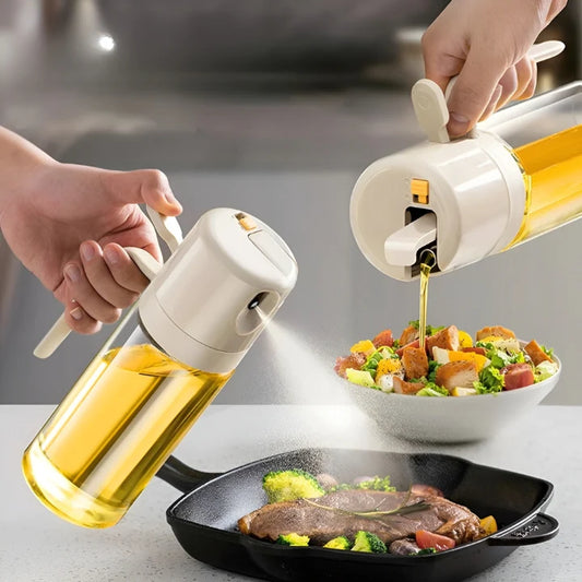 Ölspender Sprühflasche für Küche, Essig- und Ölsprüher, 2-in-1 Design
