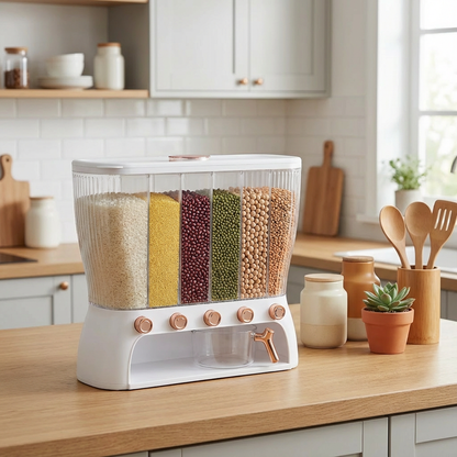 Kornspender mit 6 Fächern