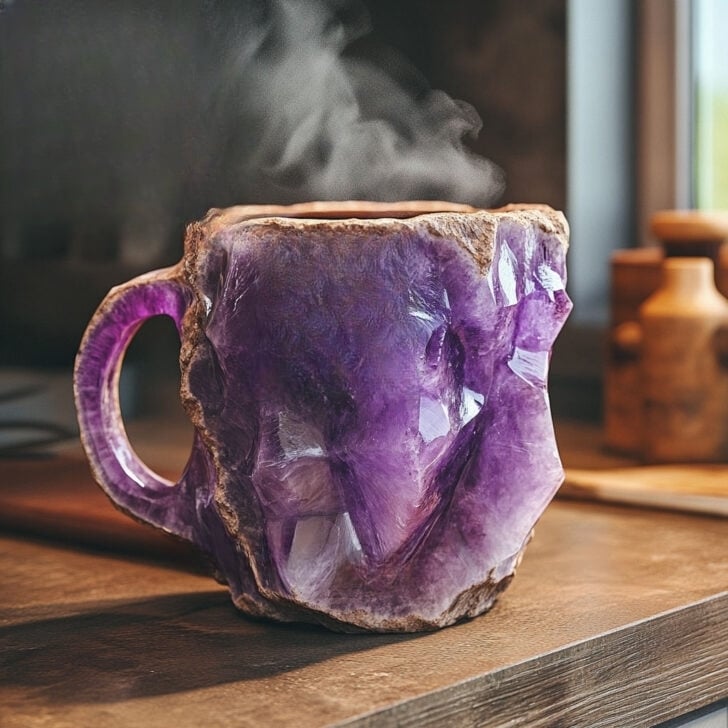 Mineral-Kristall-Kaffeetassen 350–450 ml – Handgefertigt, Spülmaschinengeeignet