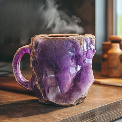 Mineral-Kristall-Kaffeetassen 350–450 ml – Handgefertigt, Spülmaschinengeeignet