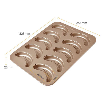 Madeleine Backform 10er Set – Antihaft Muffinform aus Kohlenstoffstahl für feine Gebäckkreationen