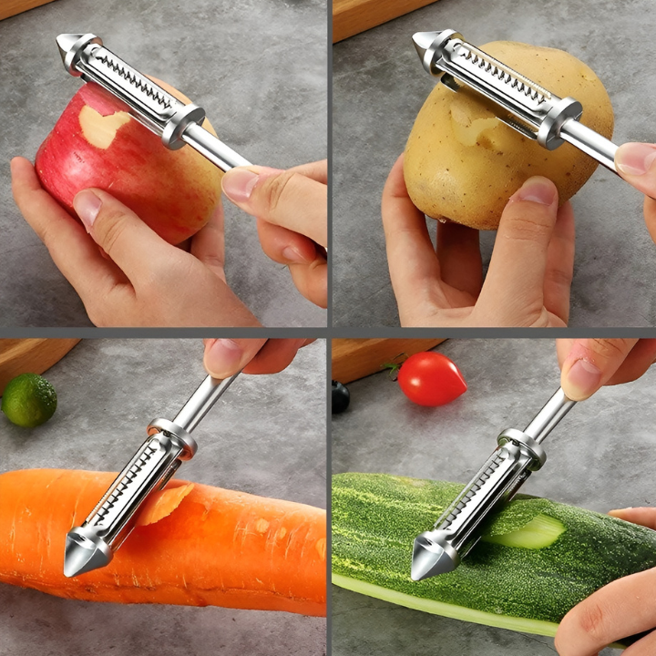 Multifunktionaler Gemüseschäler Edelstahl 18,3 cm für Gemüse und Obst