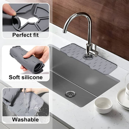 Silikon-Ablaufmatte für die Küche, Praktische Schwamm- und Seifenablage, Universell und Wasserdicht