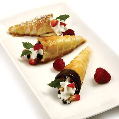 Cannoli-Formen Set aus Edelstahl – 5-teilig mit Bürste
