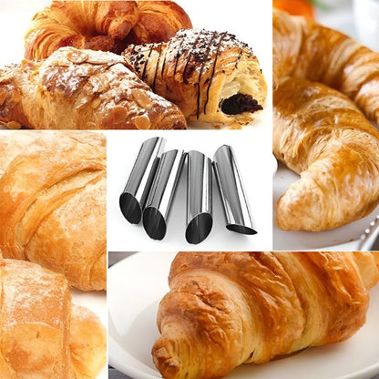 Cannoli-Formen Set aus Edelstahl – 5-teilig mit Bürste