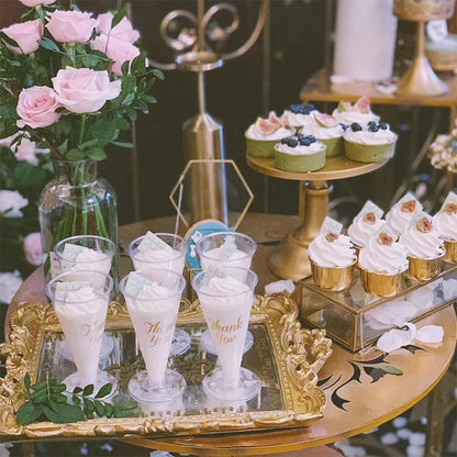 Dessertbecher | Transparent | Hygienisch und sicher | Kunststoff