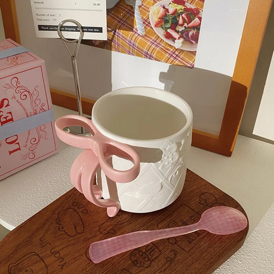 Keramik Tasse mit Schleifenhenkel – 300ml – Elegantes Design für Kaffee & Tee