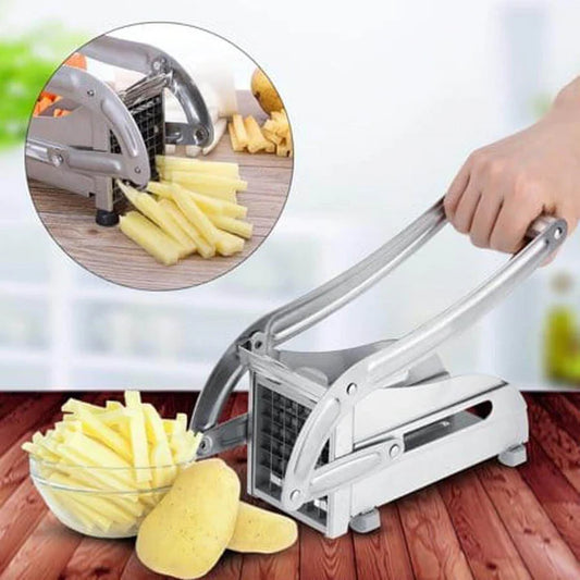 Edelstahl Kartoffelschneider, Gemüseschneider für einfache Zubereitung von Pommes und Gemüse