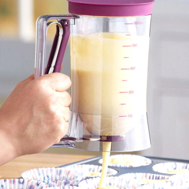 Teig Spender – Präziser Teigspender für Kekse, Muffins und Gebäck – Ergonomisch und Saubere Dosierung – 900ml
