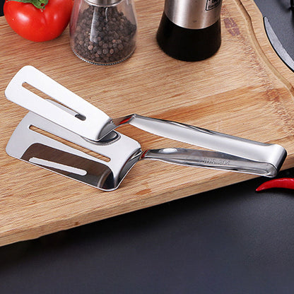 Grillklemme aus rostfreiem Stahl – 3-in-1 Küchenzange, Flipper und Schaber