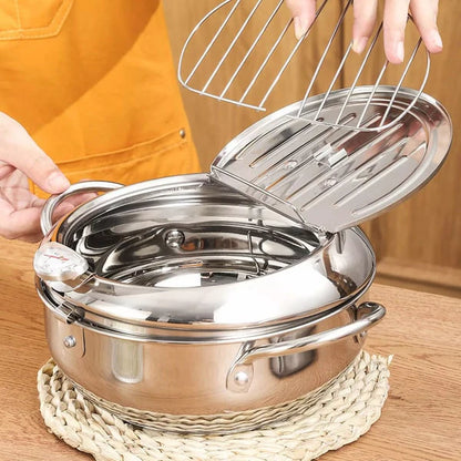 Antihaft-Frittiergerät für perfekt knuspriges Hähnchen und Pommes ohne Sauerei